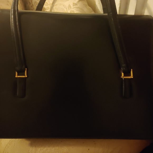 RARE JOSEPH HORNE NAVY BLUE BLACK ITALY SAFFIANO BRIEFCASE GORGEOUS HANDBAG - Picture 6 of 15